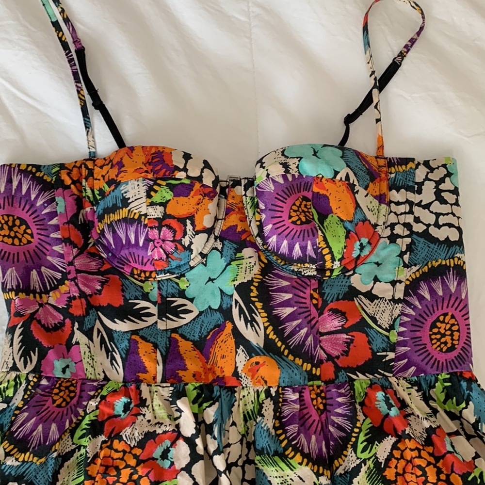 Bustier floral dress
